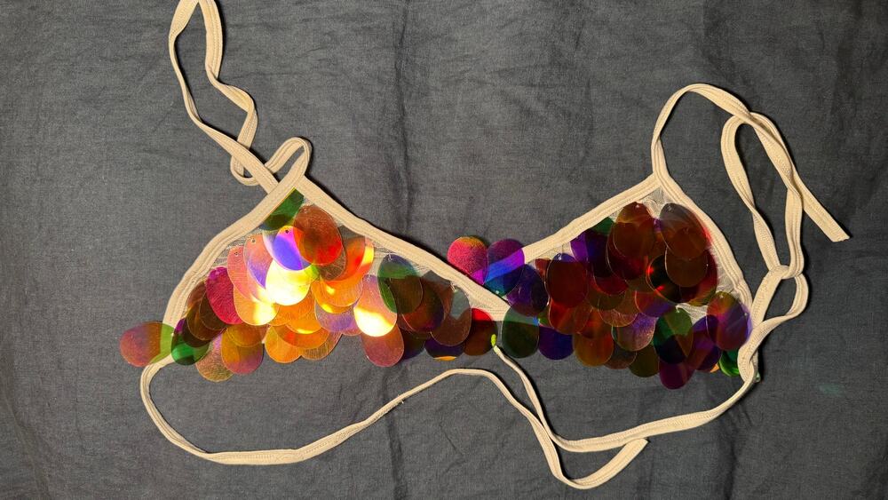Mermaid Parade Iridescent Scale Bra Size Small